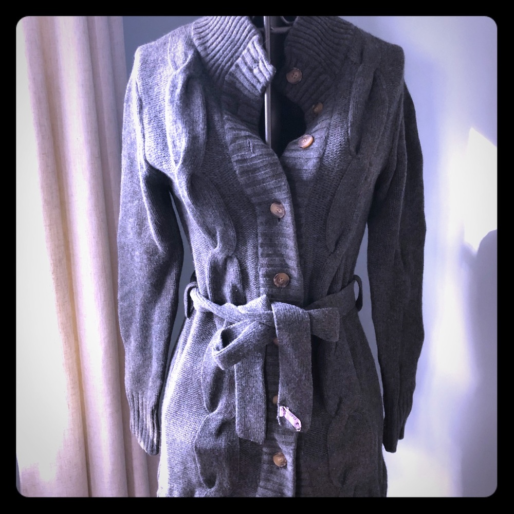 J McLaughlin belted wool sweater